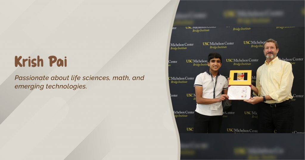 Krish Pai wins science fair.